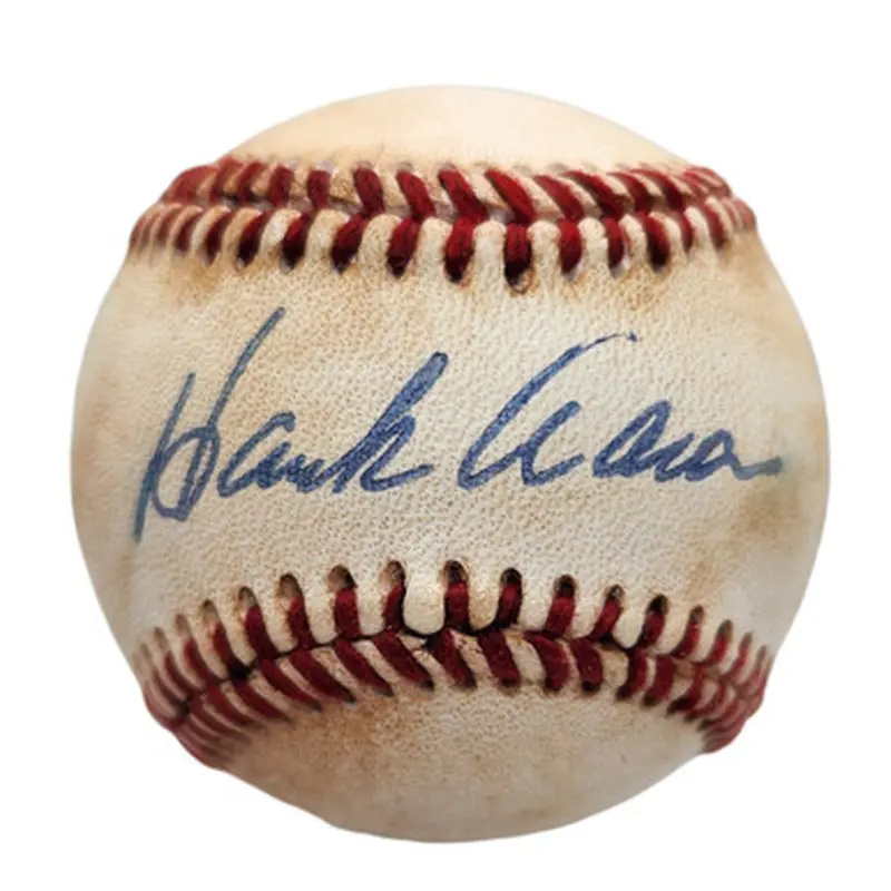 Hank Aaron HOF Replicas Reproduction Autographed 1950s Baseball 
