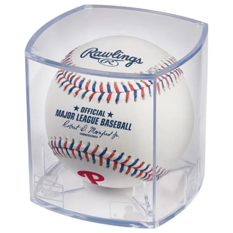 Rawlings Philadelphia Phillies Logo MLB Official Game Baseball with Display Case 