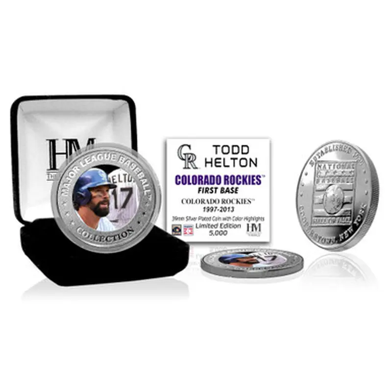 Todd Helton Colorado Rockies Hall of Fame Silver Photo Coin 