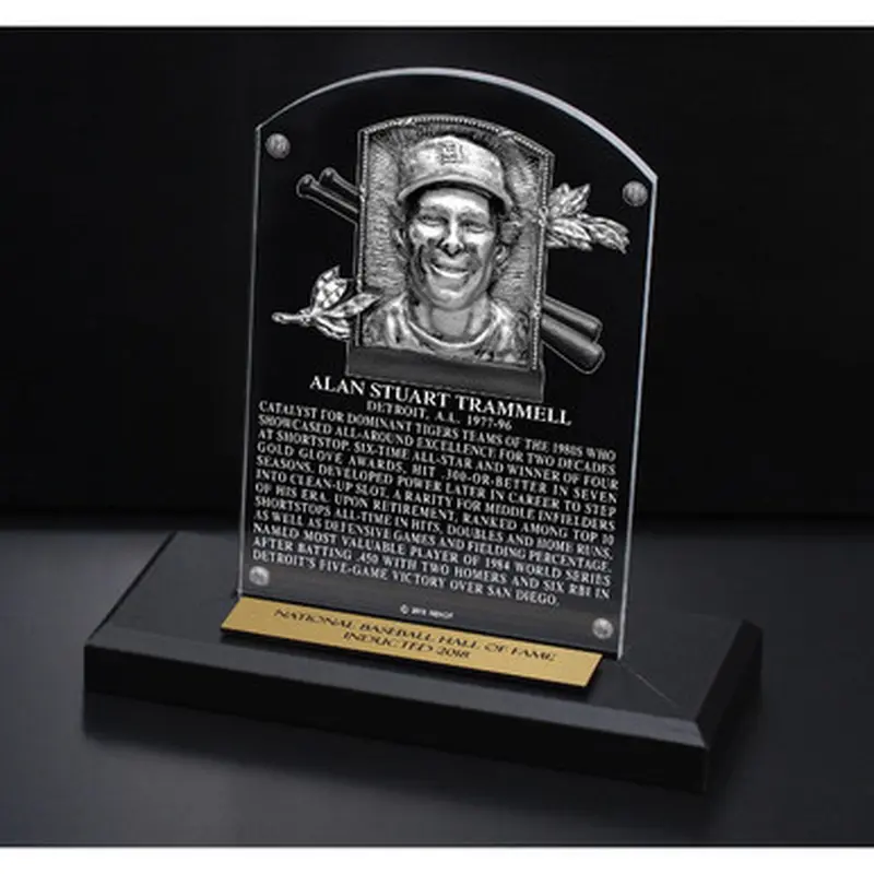 Alan Trammell Acrylic Replica Hall of Fame Plaque 