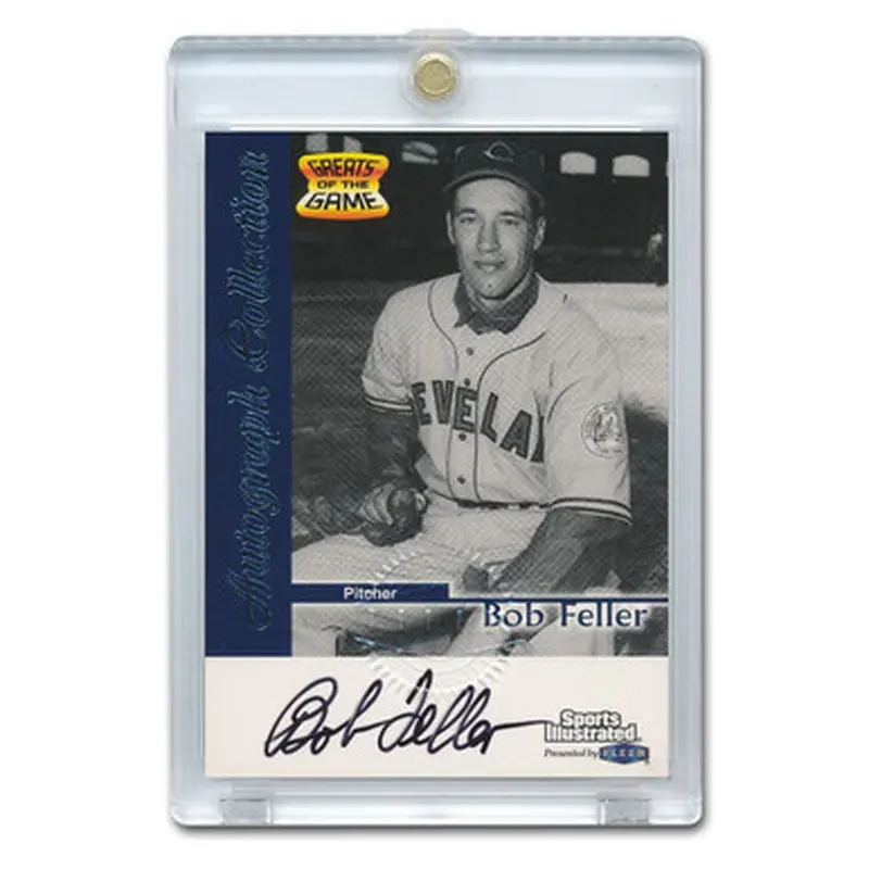 Bob Feller Autographed Card 1999 Fleer Sports Illustrated Greats 