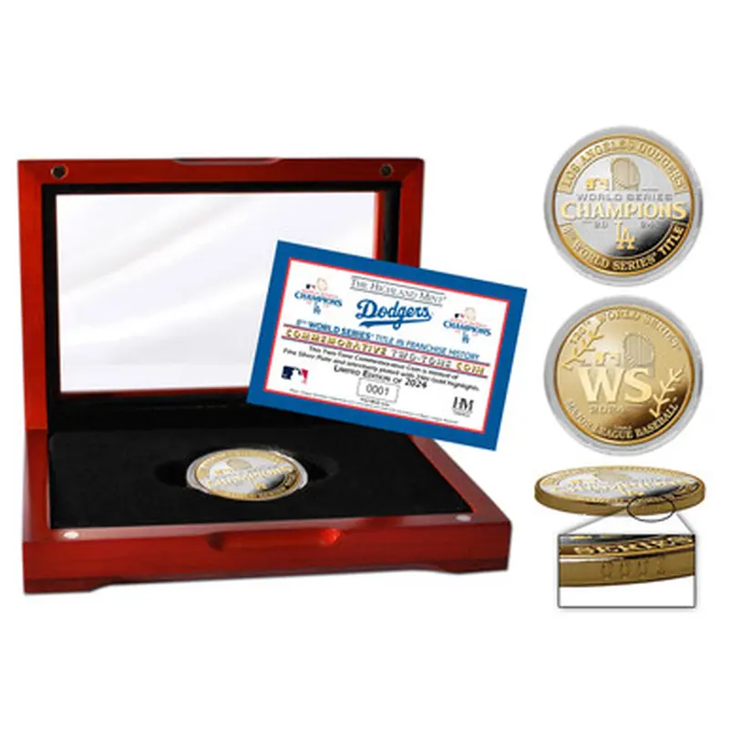 Los Angeles Dodgers 2024 World Series Champions Two-Tone Mint Coin Ltd Ed of 2,024 