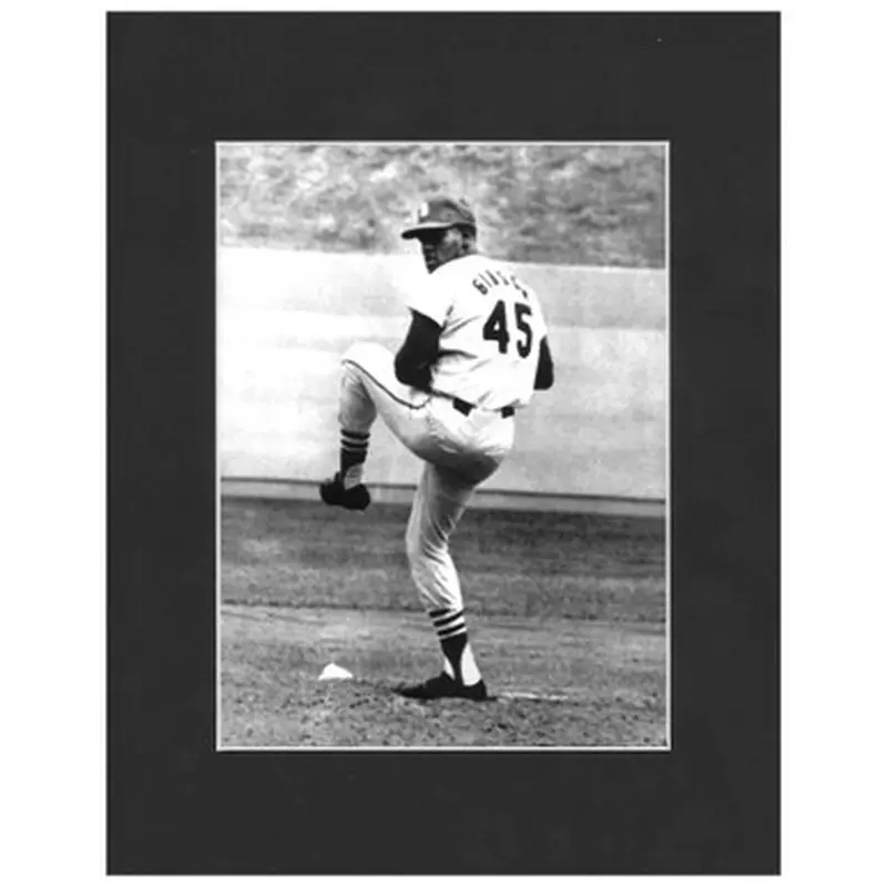Matted 8x10 Photo  Bob Gibson Pitching 
