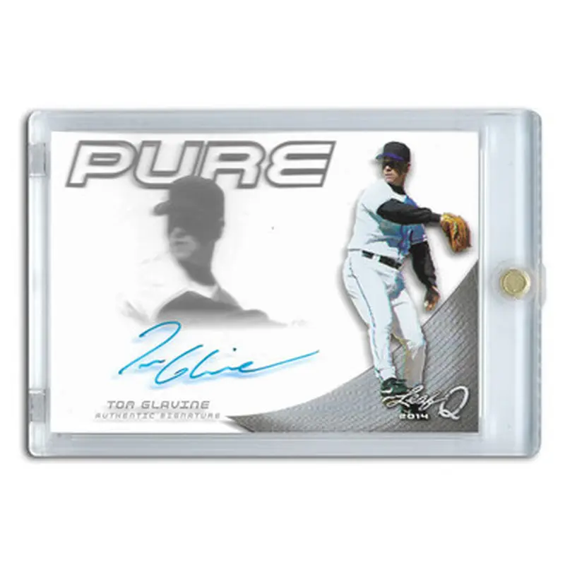 Tom Glavine Autographed Card 2014 Leaf Q Baseball Pure Autograph # P-TG2 