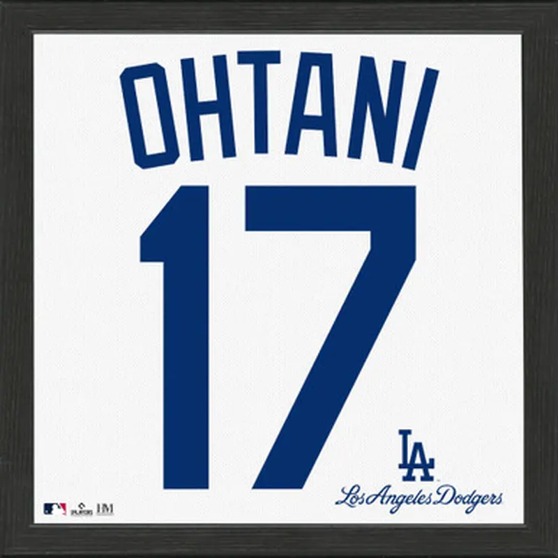 Highland Mint Shohei Ohtani Los Angeles Dodgers 13 x 13 Impact Jersey Framed Photo 