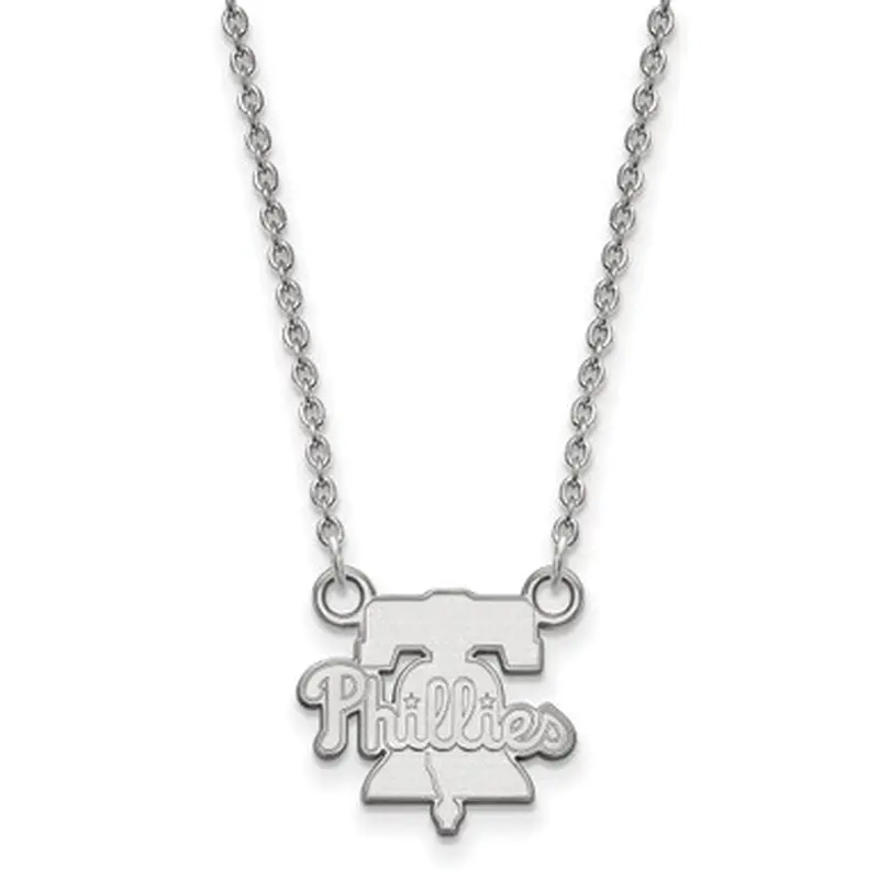 LogoArt Philadelphia Phillies 18 Inch Sterling Silver Necklace with Logo Pendant 
