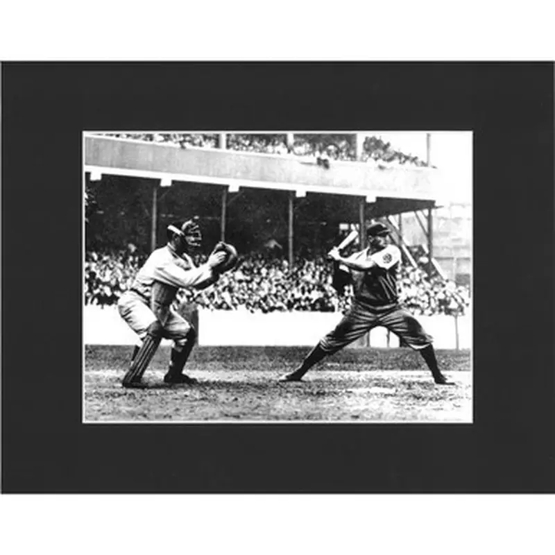 Matted 8x10 Photo- Honus Wagner and Roger Bresnahan 