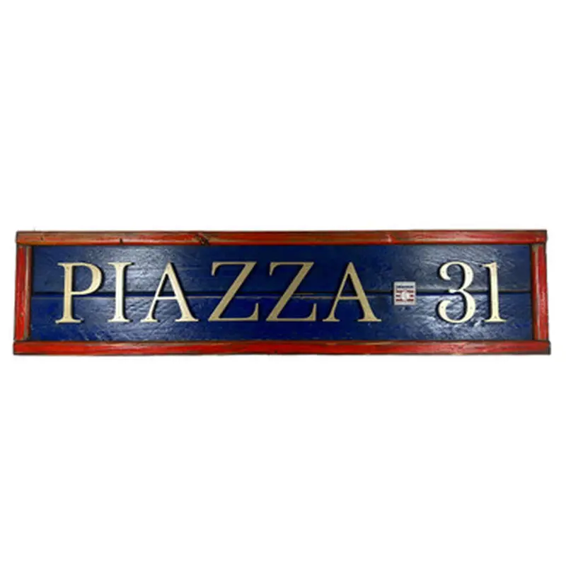 Mike Piazza Hall of Fame Distressed Wood 25 Inch Classic Name & Number Framed Sign 