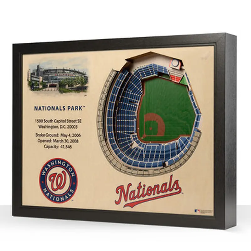 Washington Nationals 25 Layer 25 x 19 StadiumViews 3D Wall Art 