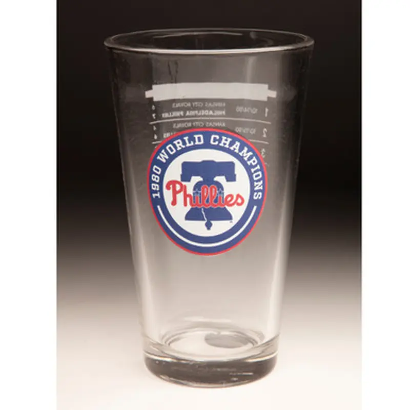 1980 Philadelphia Phillies World Series Champions 16 ounce Pint Glass 