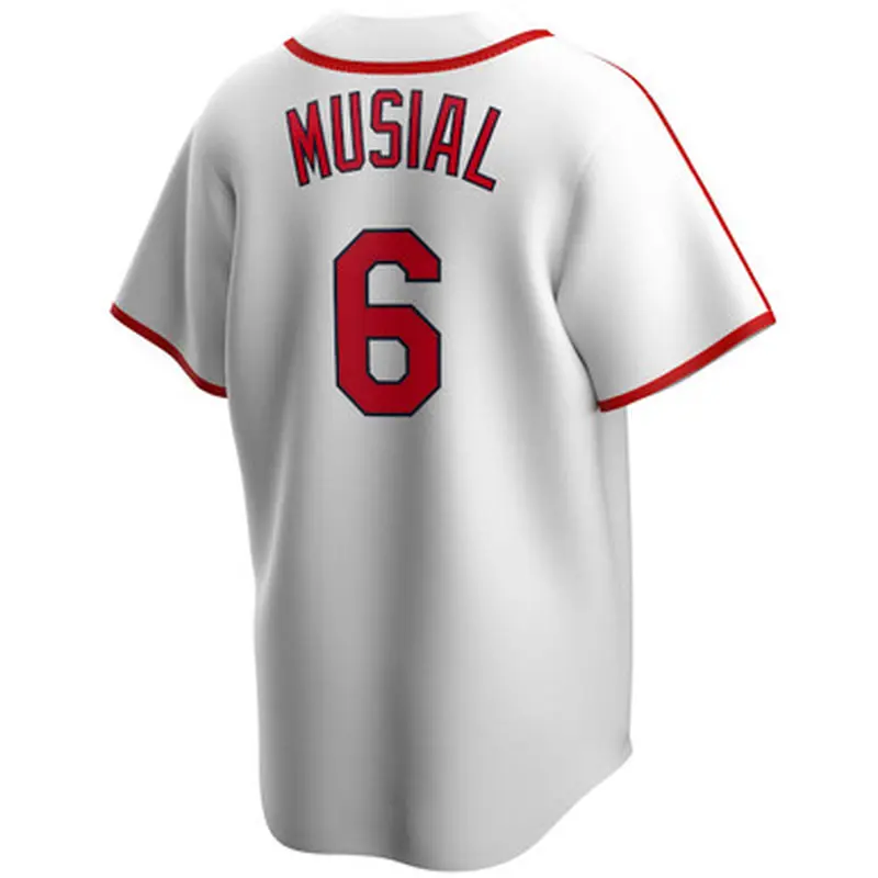Mens Nike Stan Musial St. Louis Cardinals Cooperstown Collection White Jersey Size L
