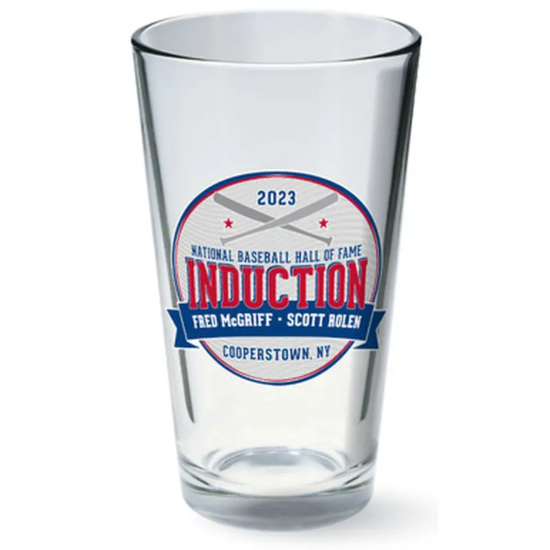 Baseball Hall of Fame 2023 Induction Logo 16 oz Pint Glass 