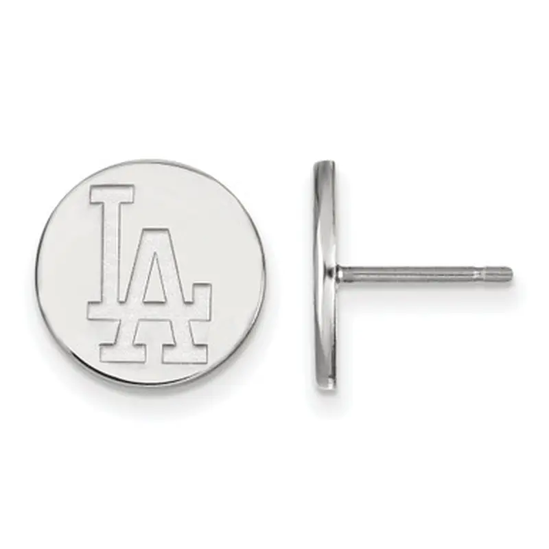 LogoArt Los Angeles Dodgers Sterling Silver Small Post Logo Earrings 
