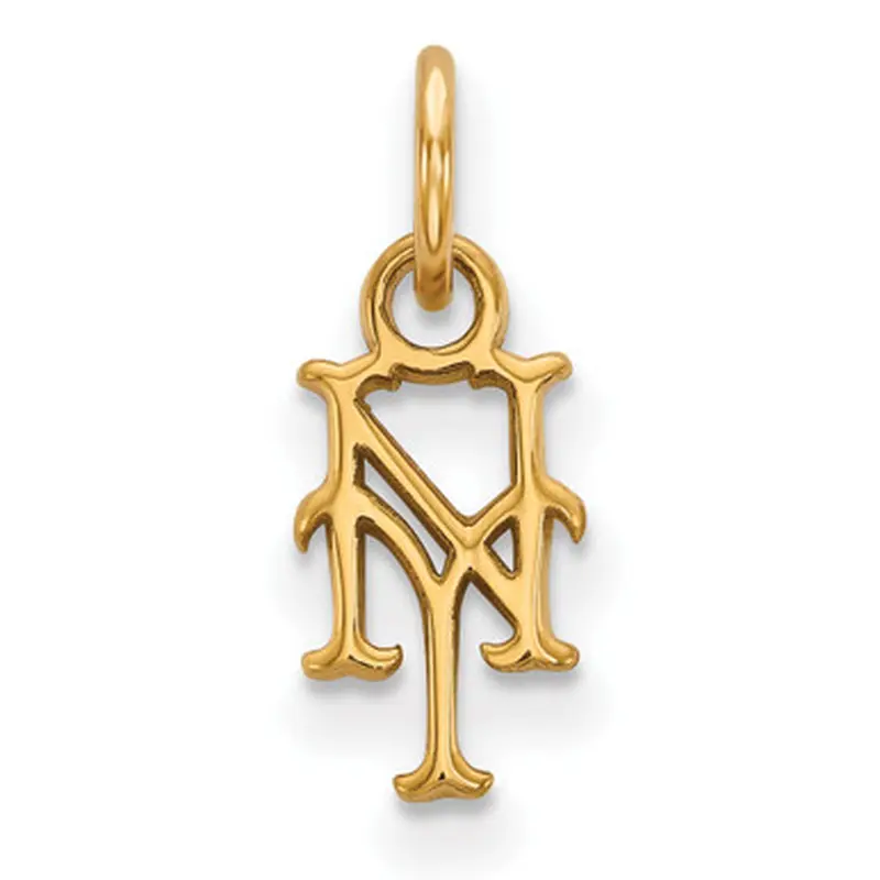 LogoArt New York Mets 10k Gold Logo Extra Small Pendant 