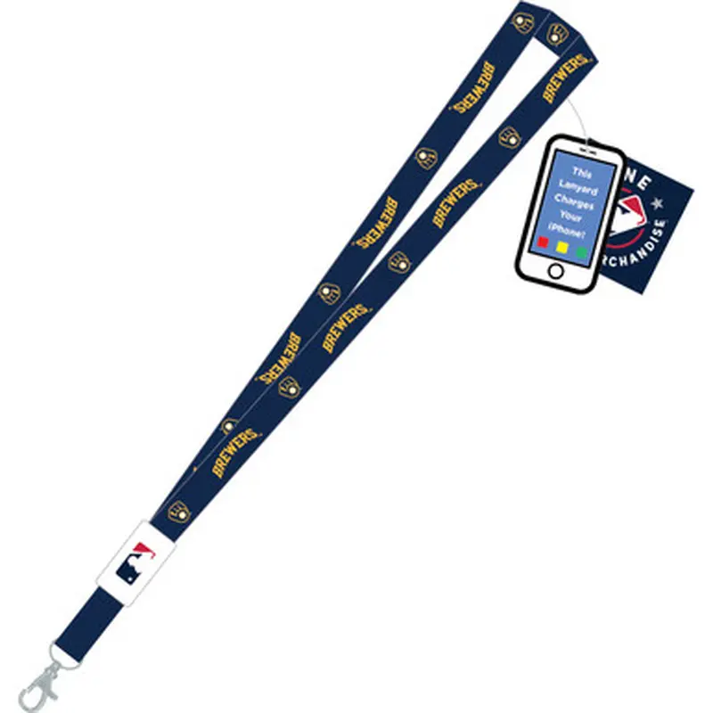 Milwaukee Brewers 21 Inch Charging Lanyard for iPhone 