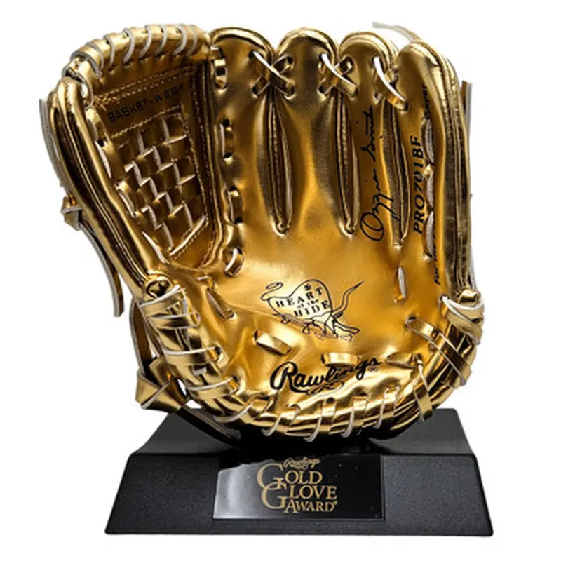 Ozzie Smith Autographed Rawlings Mini Gold Glove Award (Fanatics) 