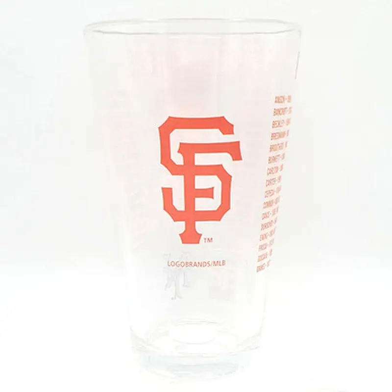San Francisco Giants Team Hall of Famer 16 Ounce Pint Glass 