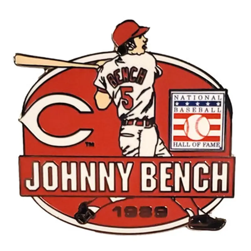 Johnny Bench Cincinnati Reds Hall of Fame Class of 1989 Collectors Pin 