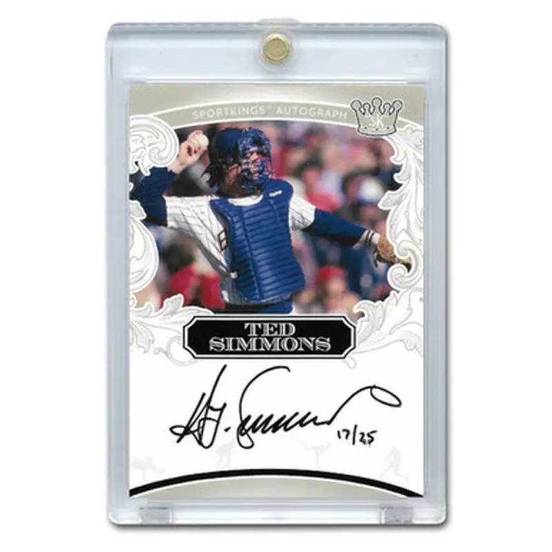 Ted Simmons Autographed Card 2021 Sportkings Silver # A-62 Ltd Ed of 25 