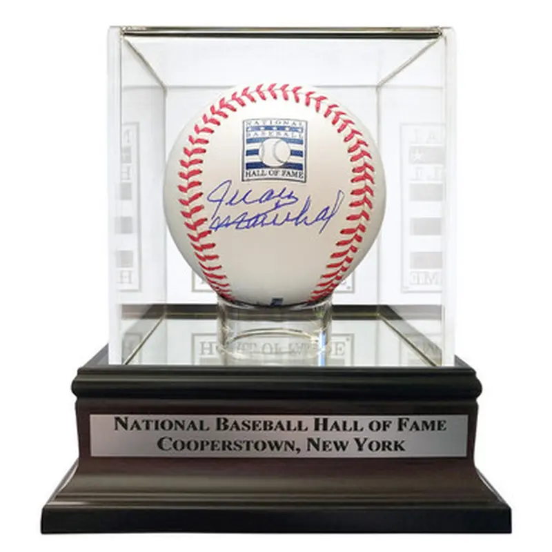 Juan Marichal Autographed Hall of Fame Logo Baseball with HOF Case (Beckett) 