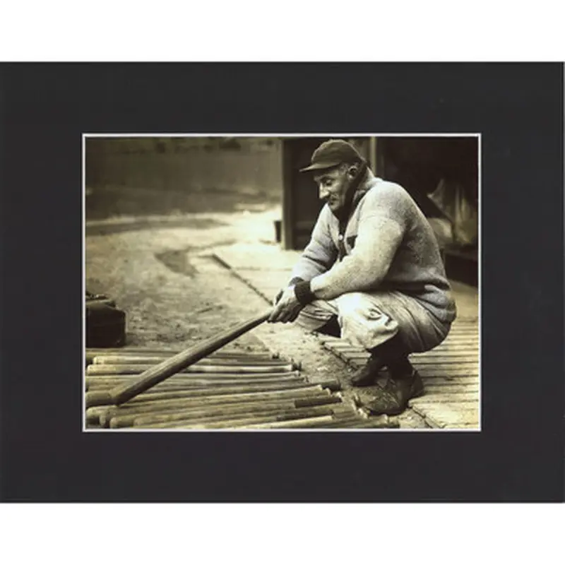 Matted 8x10 Photo- Honus Wagner Holding Bat 