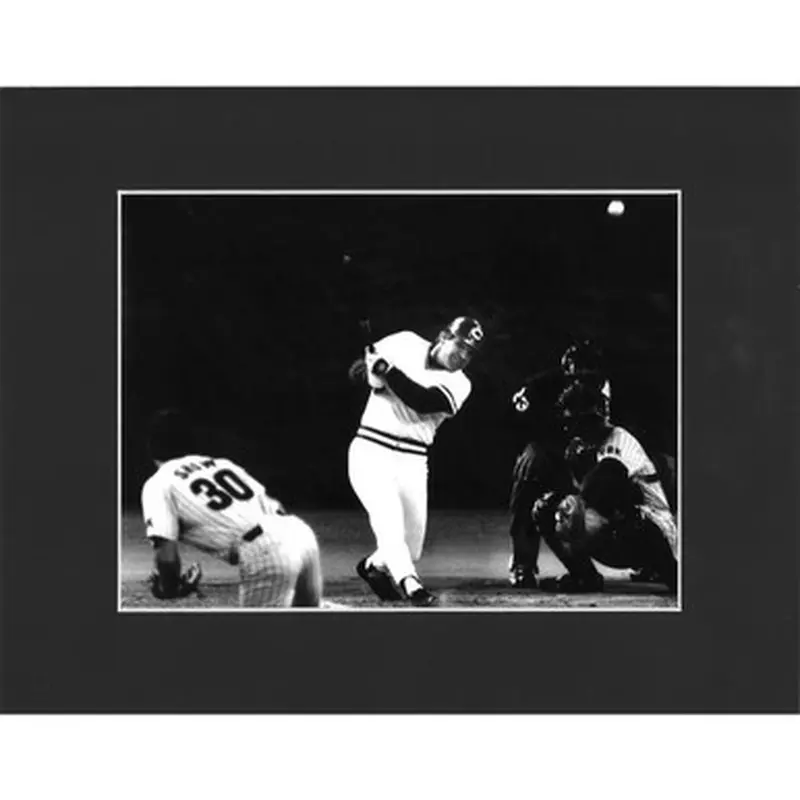 Matted 8x10 Photo- Pete Rose 4,192nd Hit 