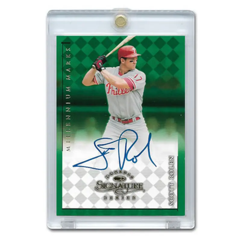 Scott Rolen Autographed Card 1998 Donruss Signature Millenium Marks 
