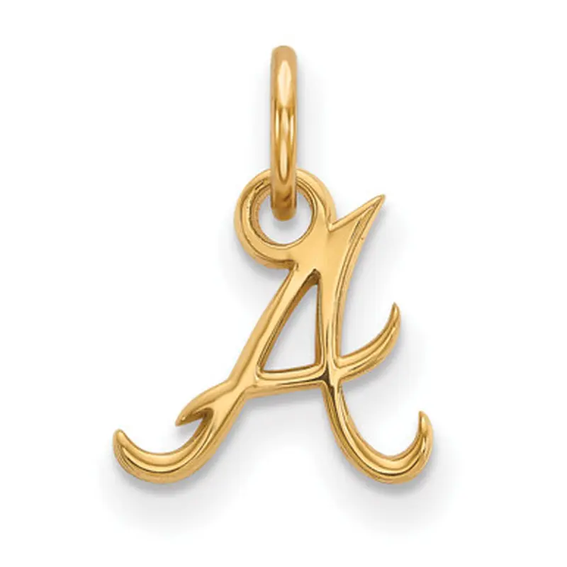 LogoArt Atlanta Braves 10k Gold Logo Extra Small Pendant 