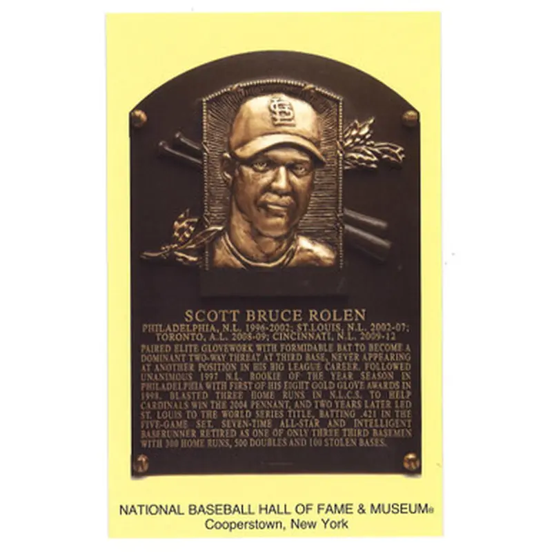 Scott Rolen Baseball Hall of Fame Plaque Postcard 