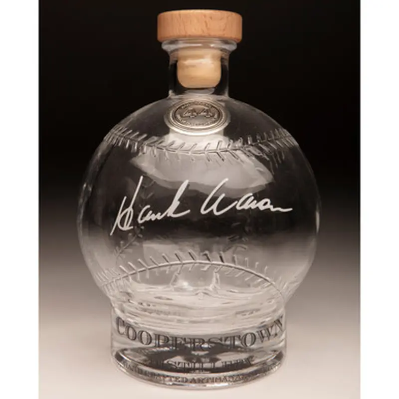 Hank Aaron Cooperstown Distillery Hall of Fame Signature Series Baseball Decanter 