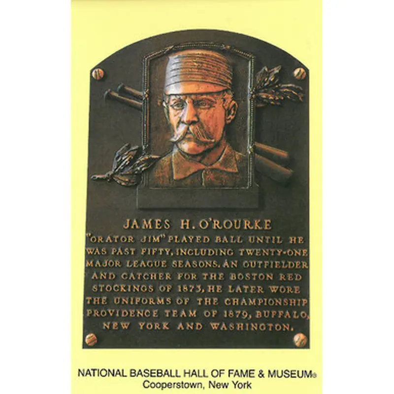 James O'Rourke Baseball Hall of Fame Plaque Postcard 