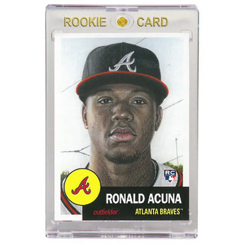 Ronald Acuna Atlanta Braves 2018 Topps Living Set # 19 Rookie Card 