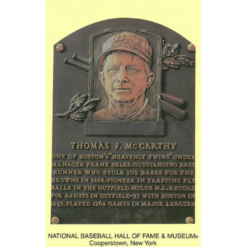 Tom McCarthy Baseball Hall of Fame Plaque Postcard 