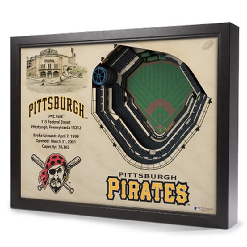 Pittsburgh Pirates 25 Layer 25 x 19 StadiumViews 3D Wall Art 
