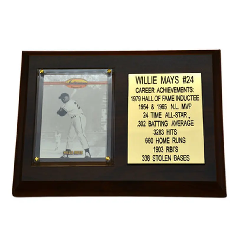 Willie Mays San Francisco Giants 8" x 6" Baseball Card Deluxe Plaque 