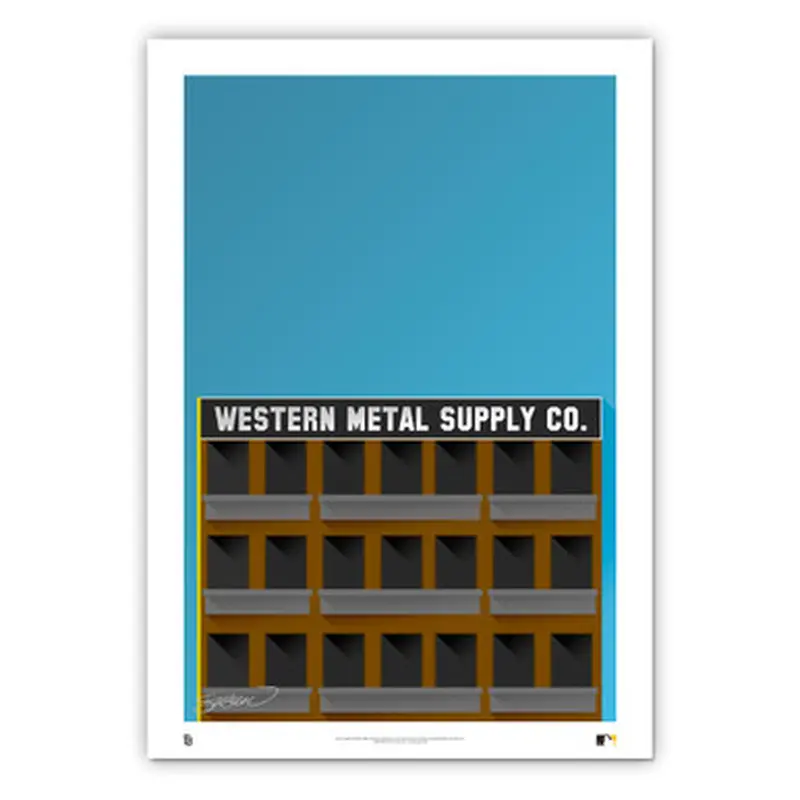 Petco Park Minimalist Ballpark Collection 14 x 20 Fine Art Print by artist S. Preston 