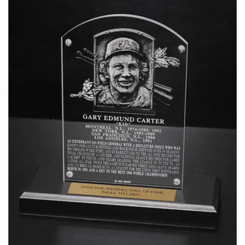 Gary Carter Acrylic Replica Hall of Fame Plaque 
