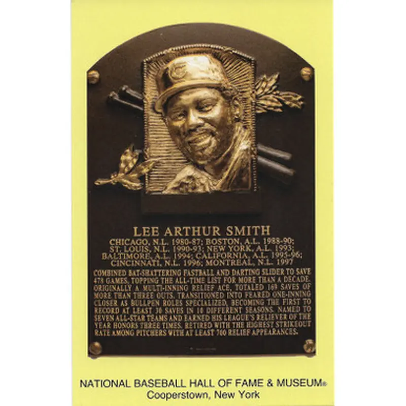 Lee Smith Baseball Hall of Fame Plaque Postcard 