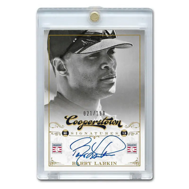 Barry Larkin Autographed Card 2012 Panini Cooperstown Ltd Ed of 199 