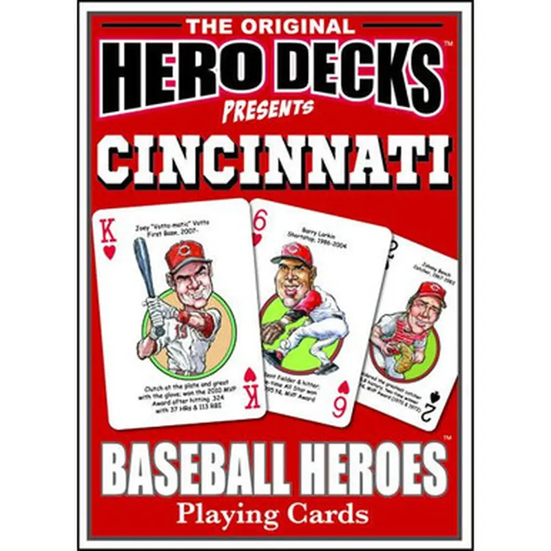 Hero Decks Caricature Playing Cards For Cincinnati Reds Fans 