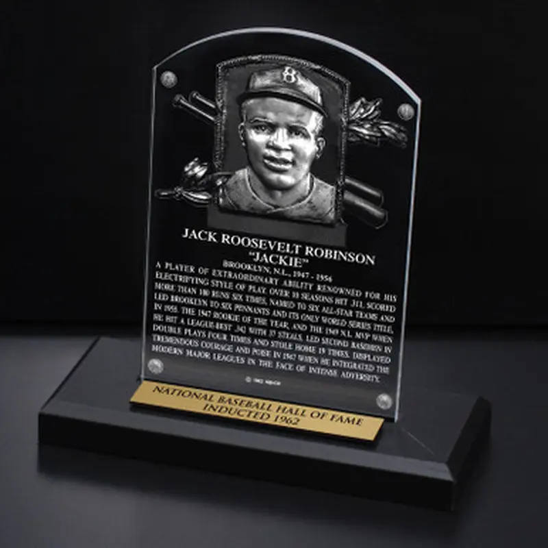 Jackie Robinson Acrylic Replica Hall of Fame Plaque 