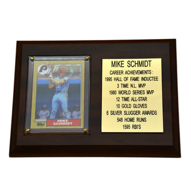Mike Schmidt Philadelphia Phillies 8" x 6" Baseball Card Deluxe Plaque 