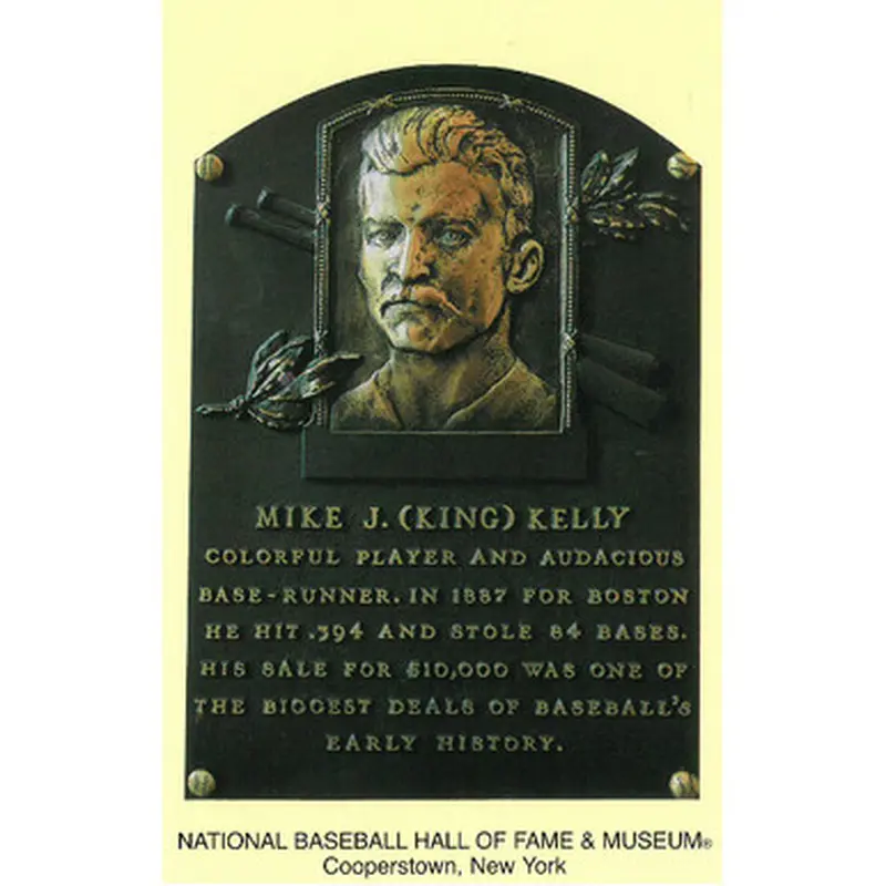 Mike King Kelly Baseball Hall of Fame Plaque Postcard 