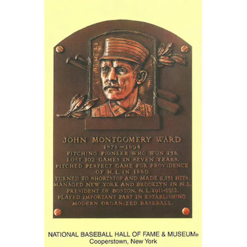 John Montgomery Ward Baseball Hall of Fame Plaque Postcard 