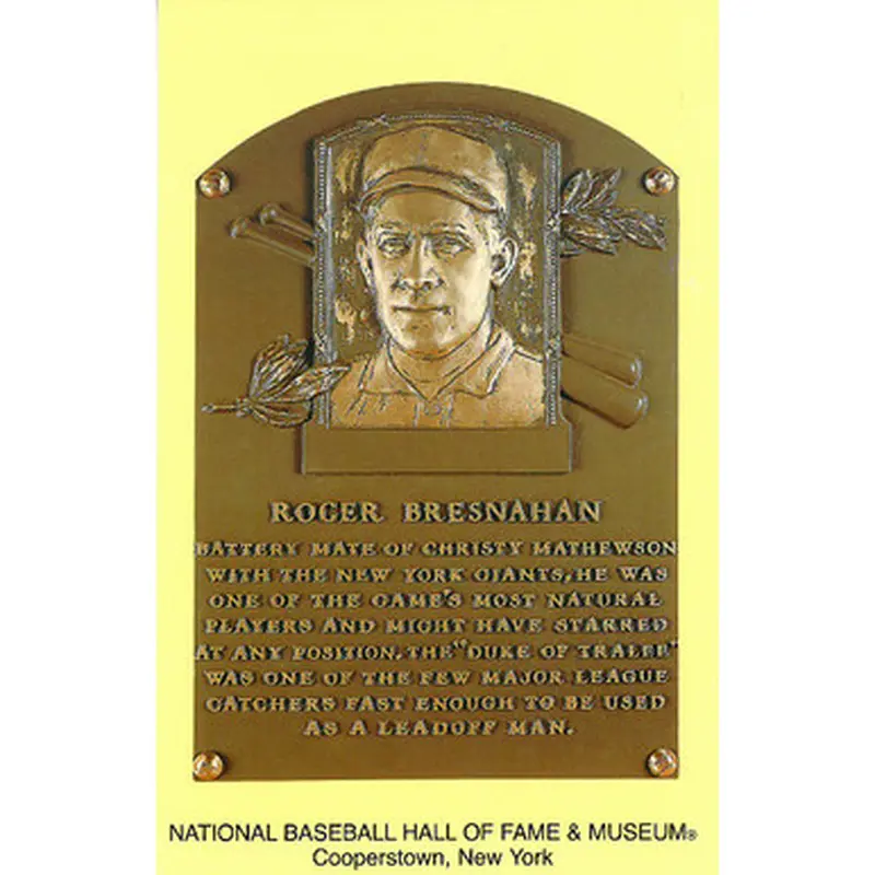 Roger Bresnahan Baseball Hall of Fame Plaque Postcard 