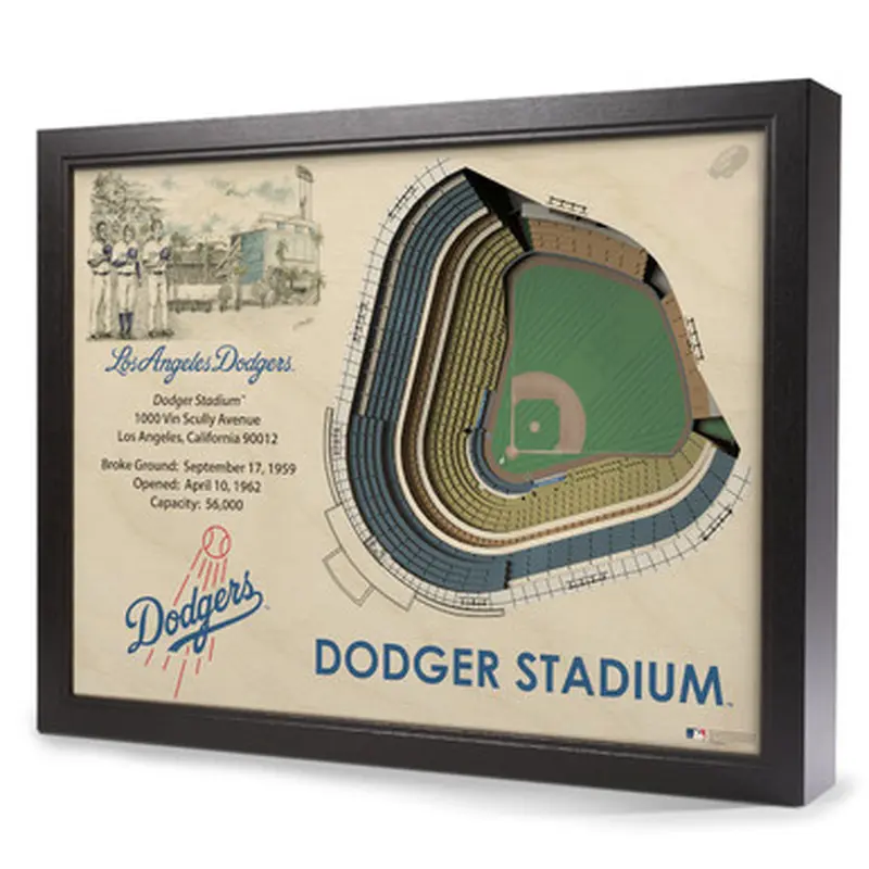 Los Angeles Dodgers 25 Layer 25 x 19 StadiumViews 3D Wall Art 