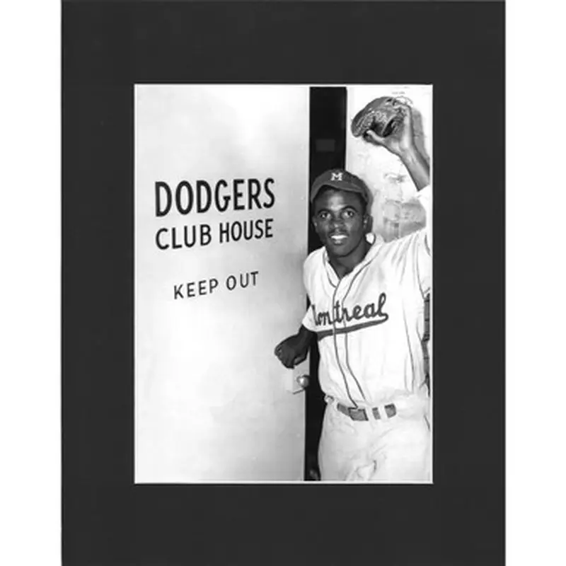 Matted 8x10 Photo- Jackie Robinson 