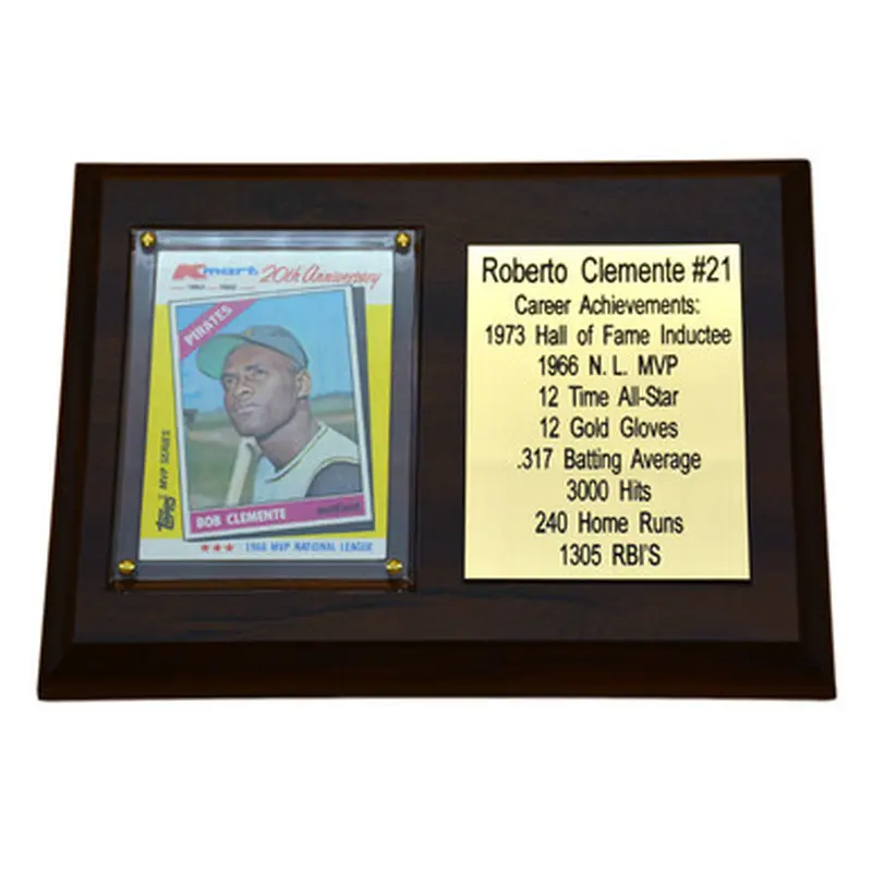 Roberto Clemente Pittsburgh Pirates 8" x 6" Baseball Card Deluxe Plaque 