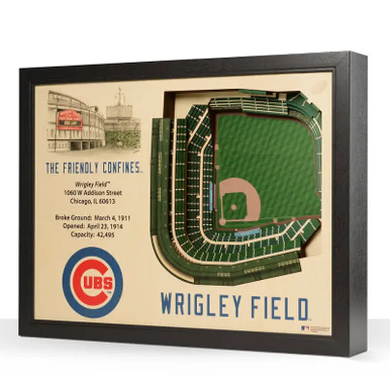 Chicago Cubs 25 Layer 25 x 19 StadiumViews 3D Wall Art 