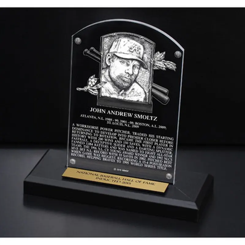 John Smoltz Acrylic Replica Hall of Fame Plaque 